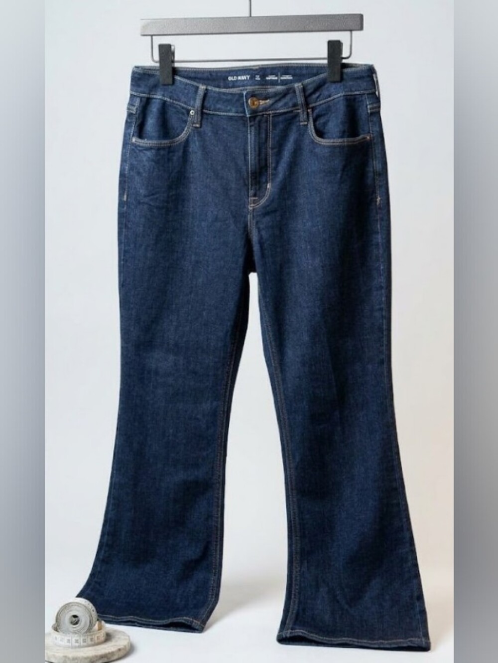 Old Navy High-Waisted Wow Flare Blue Dark Wash Jeans (Sz 10) Capsule Everyday